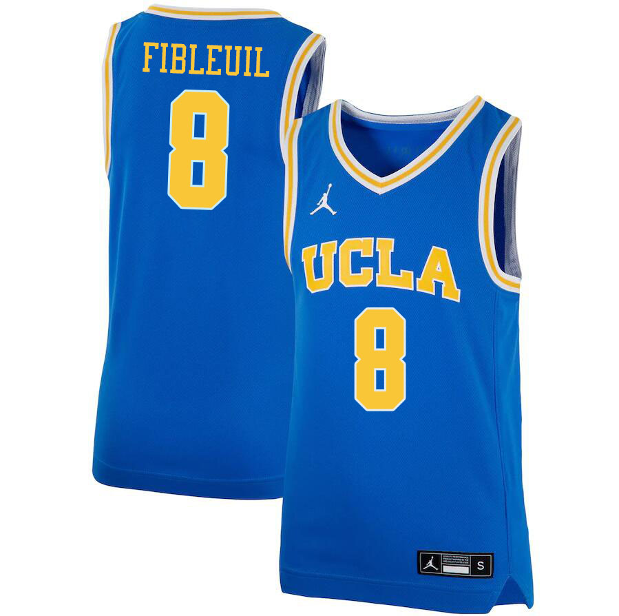 Men #8 Ilane Fibleuil UCLA Bruins College Basketball Jerseys Stitched Sale-Blue